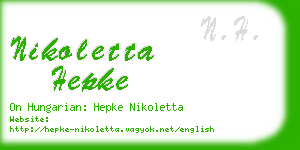 nikoletta hepke business card